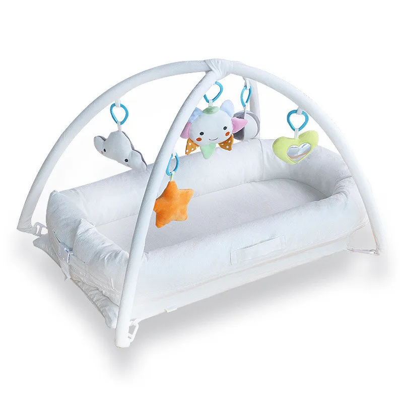 Переносная колыбель с мультипликационным рисунком для новорожденных