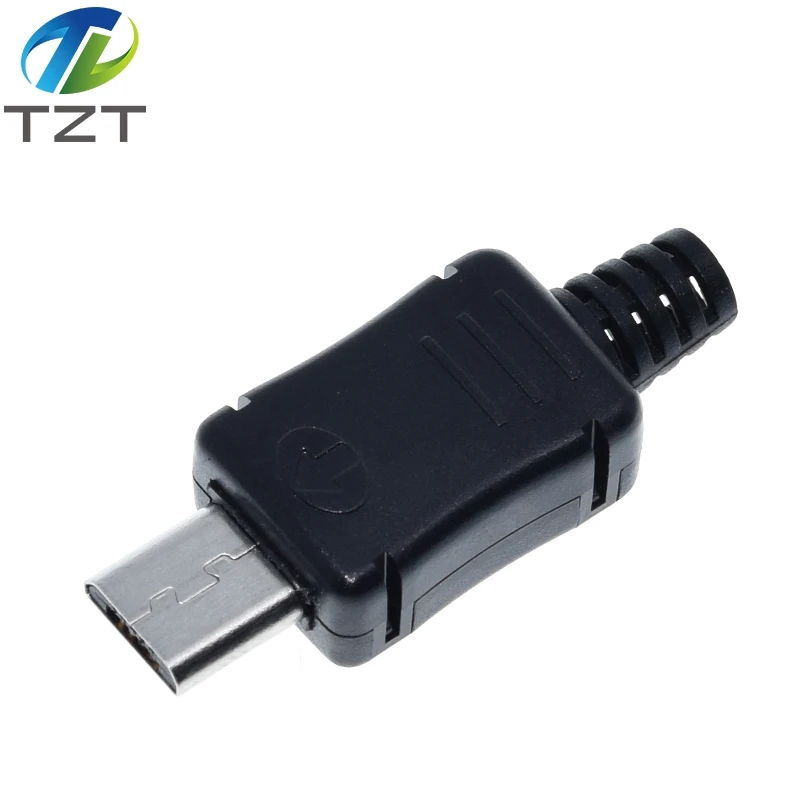 TZT Высокое качество 10 шт. микро USB разъем Мужской Micro 2 0 5PIN с пластиковой крышкой