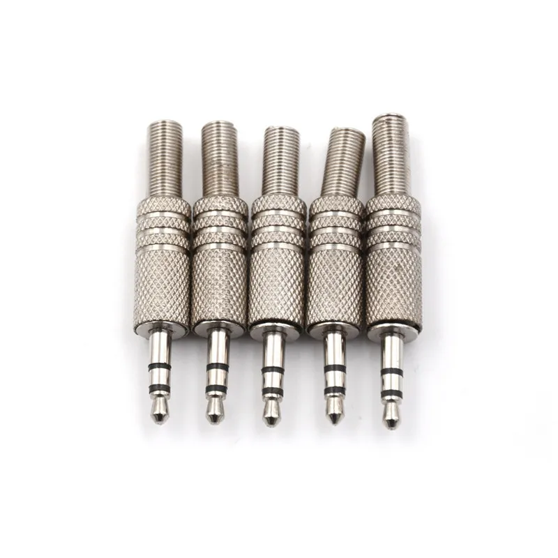 

5PCS Replacement 3.5mm 3 Pole Male Repair Headphones Audio Jack Plug Connector Soldering For Most Earphone Jack