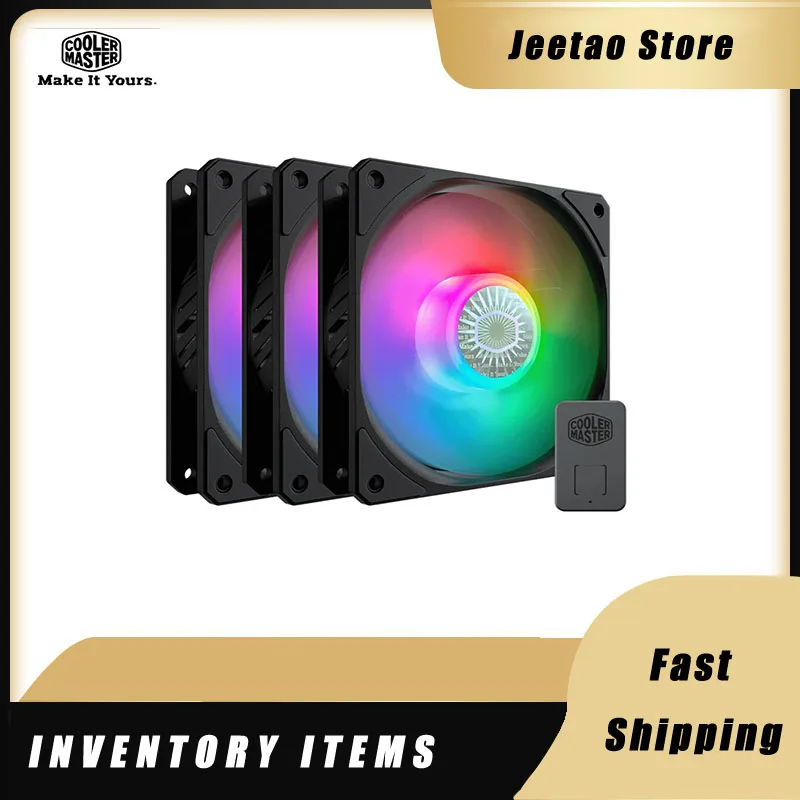 Cooler Master SickleFlow 120 ARGB 3-in-1 KIT 120mm 5V/3pin Addressable PWM Computer Case CPU Quiet Cooling Fan With Controller