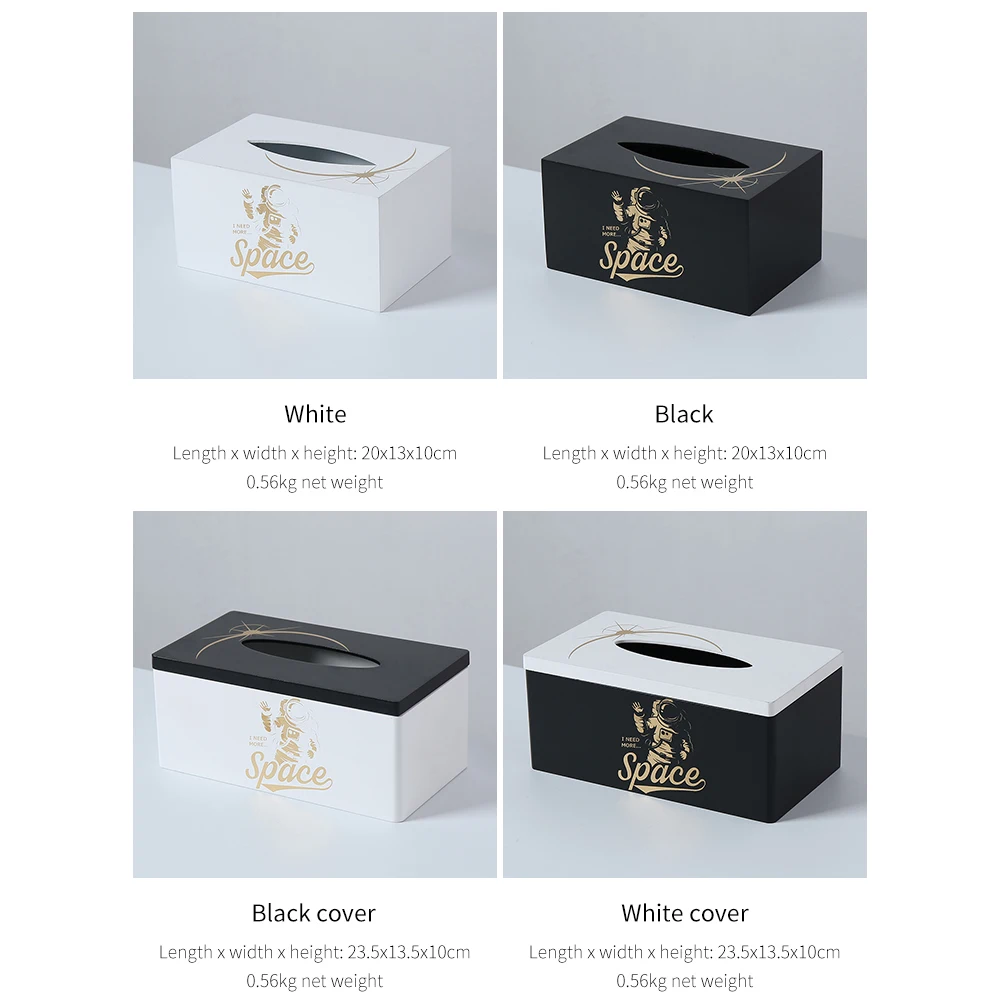 

Nordic Tissue Box Black and White Simplicity Modern Home Decoration Accessories Living Room Bedroom Desktop Square Tissue Box