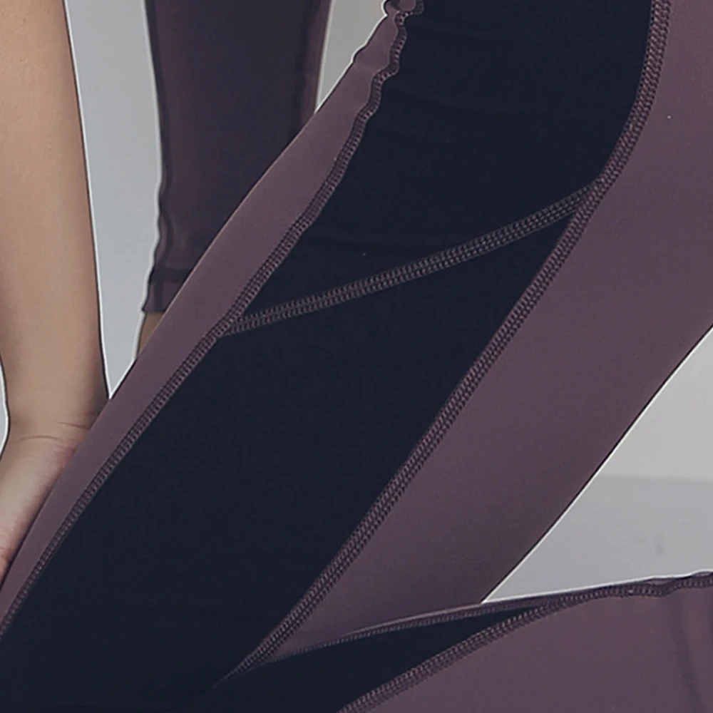 Женские Новые пикантные Лоскутные облегающие бесшовные леггинсы с высокой