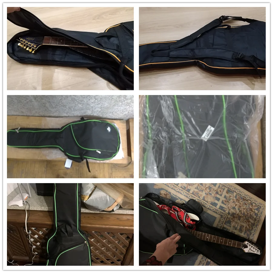 101x34x5 см Оксфорд ткань чехол для электрогитары Красочные края Gig Bag двойные ремни Pad 8 мм хлопок утолщение мягкий чехол