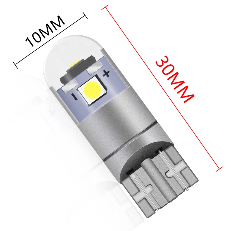 10 шт 12V 24V T10 3030 3 SMD 194168 W5W светодиодный ширина светильник 360Lm Плавная чтение шарик