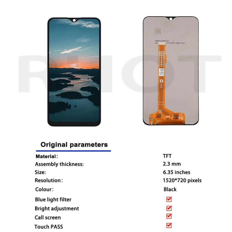 

6.35" TFT LCD Display With Fram for Vivo Y3 / Y11 / Y12 / Y15 / Y17 2019 LCD screen touch screen Digitizer Assembly Replacement