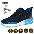 Легкая и дышащая защитная обувь, мужские, из ЭВА, с защитой от проколов, со стальным носком, женские нескользящие уличные рабочие ботинки на мягкой подошве