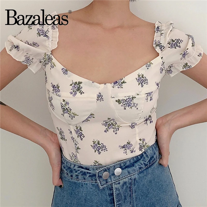 Модные тонкие рубашки Bazaleas элегантная эластичная женская блузка Прямая поставка