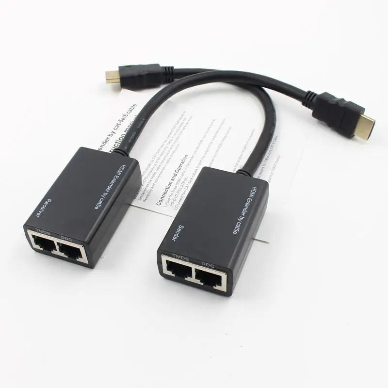 Удлинитель Kuulee HDMI для RJ45 CAT5e CAT6 UTP LAN 1080P | Электроника