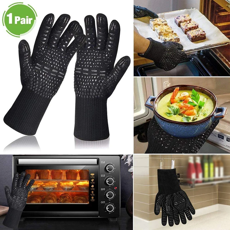 

BBQ Gloves Oven Gloves, 1472 Extreme Heat Resistant -Grilling Gloves Oven Mitts For Barbecue/Baking/Cooking/Grilling/Welding