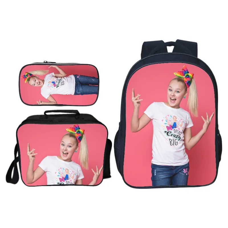 Детские школьные ранцы для девочек подростков 3 шт./компл. Pop Star Jojo Siwa повседневные