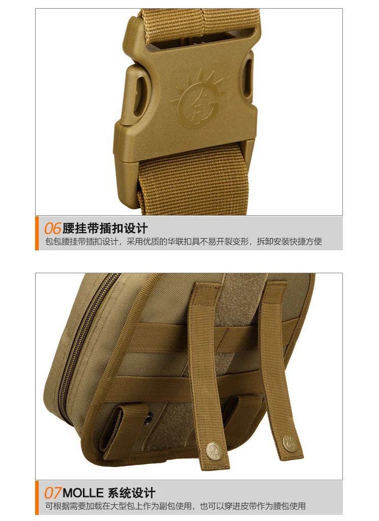 Нейлоновая поясная сумка в стиле милитари|Аварийные наборы| |