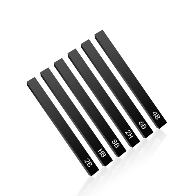6 Pcs Professional Charcoal Pencils Compressed Square Sticks Sketch for Sketching Shading Drawing Artists DIY | Канцтовары для