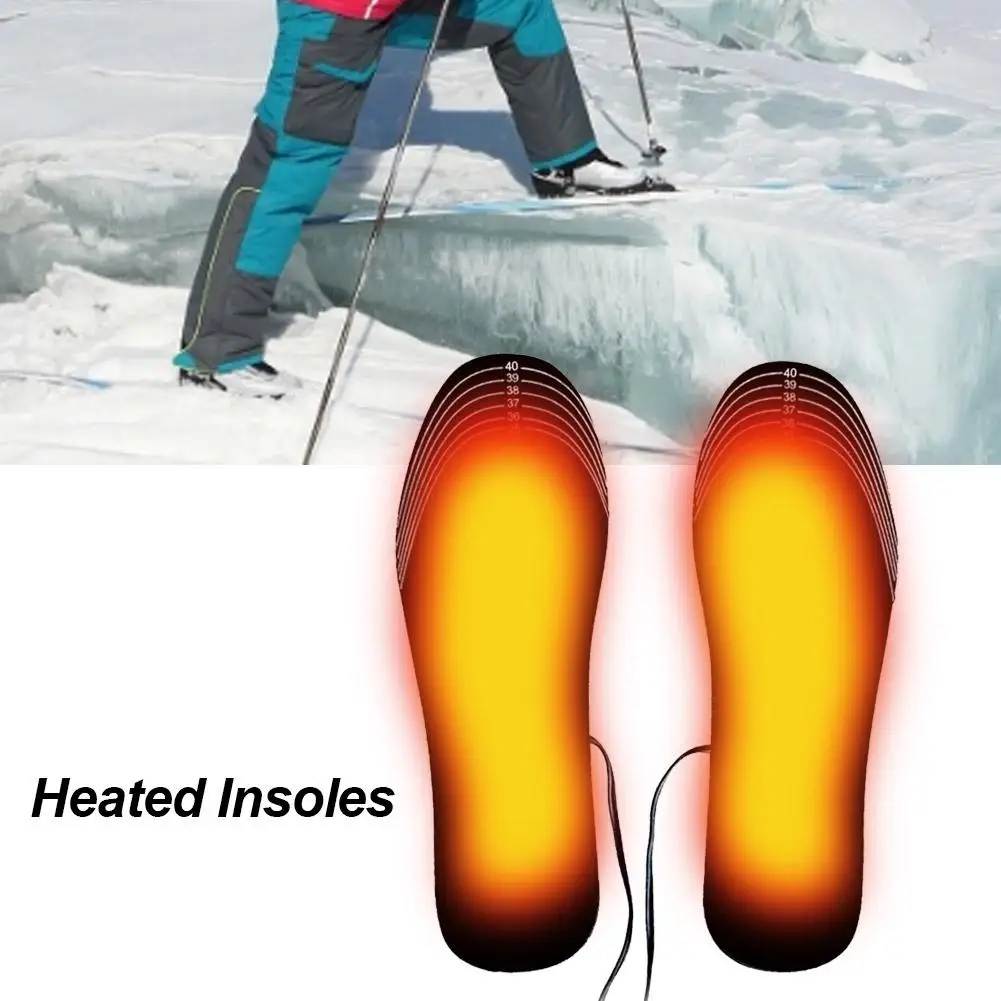 

Winter Outdoor Usb Heated Insoles Feet Warmer Sock Pad Mat Sports Heating Shoe Insoles Pad Winter Warm Supplies