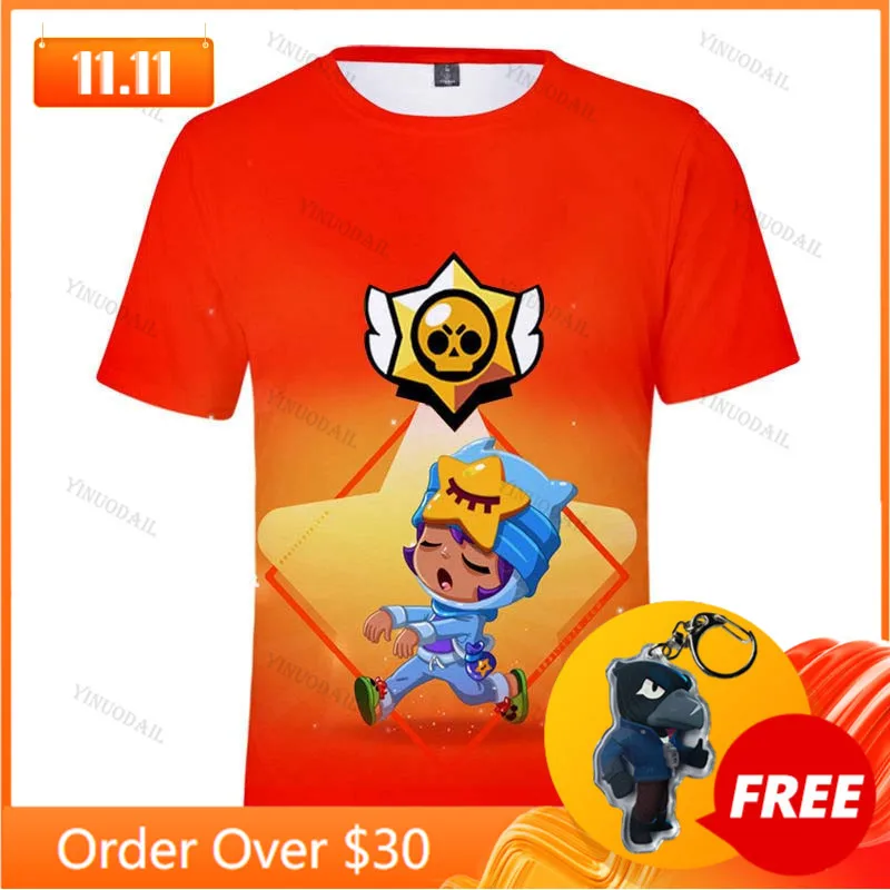 

Children's Wear Kids T-shirts Browlers 3d T-shirt Shirts Boys Girls Cute Short Sleeve Tshirt Coat Teen Clothes