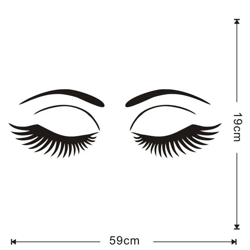 Красивые ресницы художественные настенные наклейки ПВХ наклейка съемные обои
