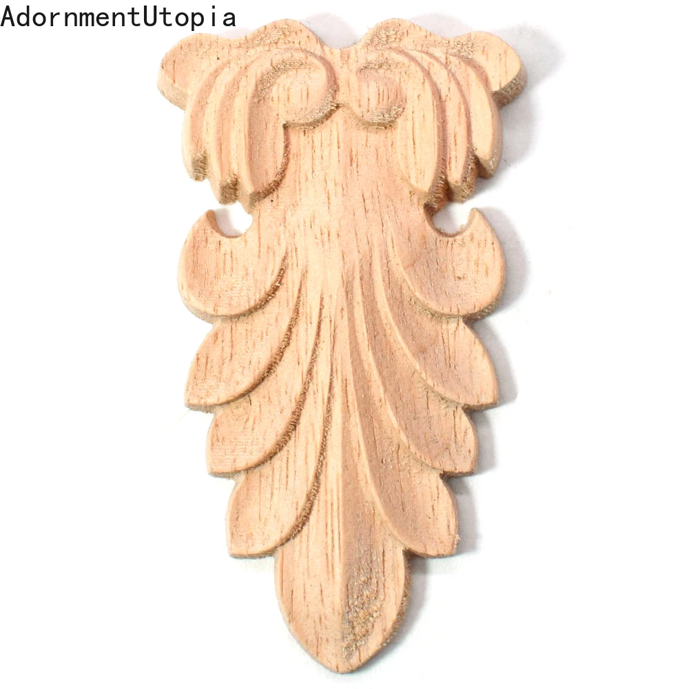 

Solid Wood European Style Woodcarving Decal Home Furniture Carved Applique Window Door Decor Wooden Figurines Crafts