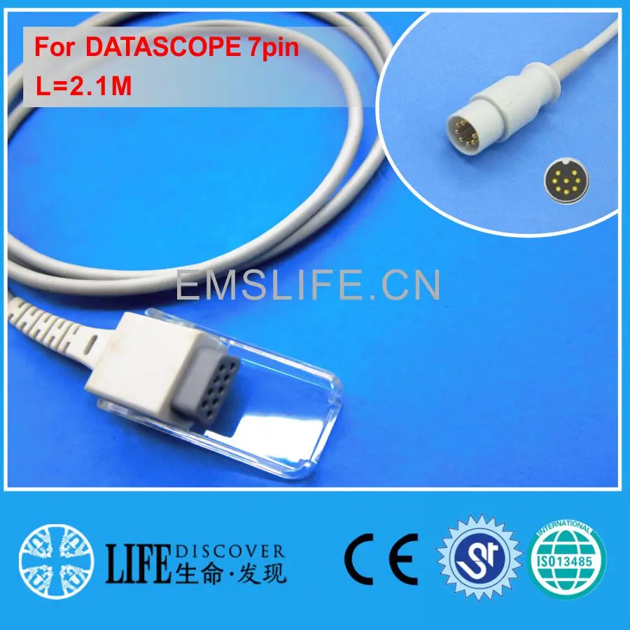 

Многоразовый Удлинительный Кабель-адаптер Oxygen Spo2 для DATASCOPE 7pin