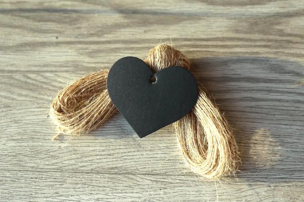 Ярлыки из крафт-бумаги в форме сердца белые черные коричневые садовые этикетки