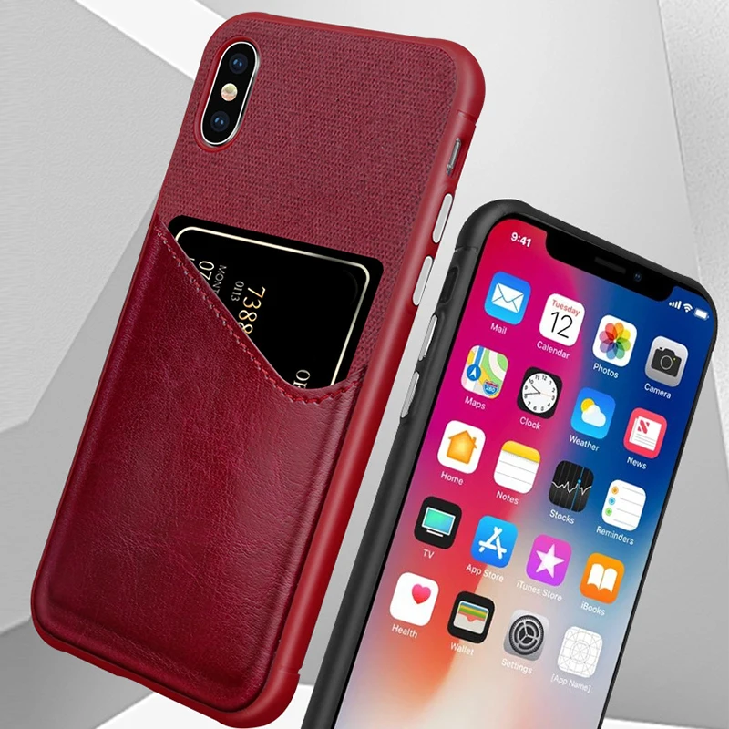 Чехол для iphone x xs max Чехол-держатель карт xsmax s 10 бампер 10max xmax fundas coque TPU Мягкий