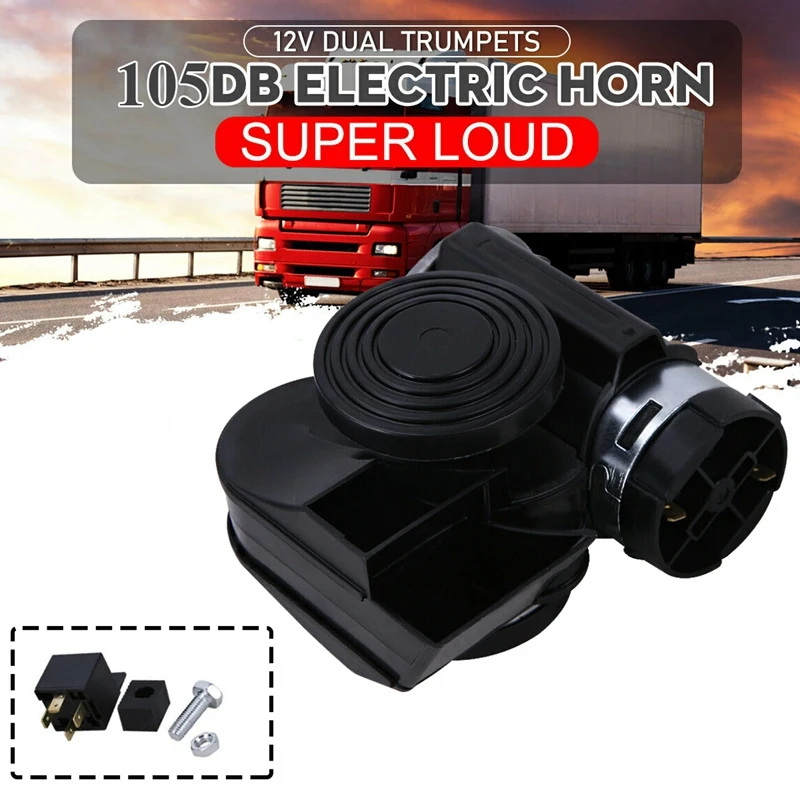

12V 100W Universal Electric Pump Loud Trumpet Air Horn for Car Truck Motorcycle Bus Van Boat Vehicle