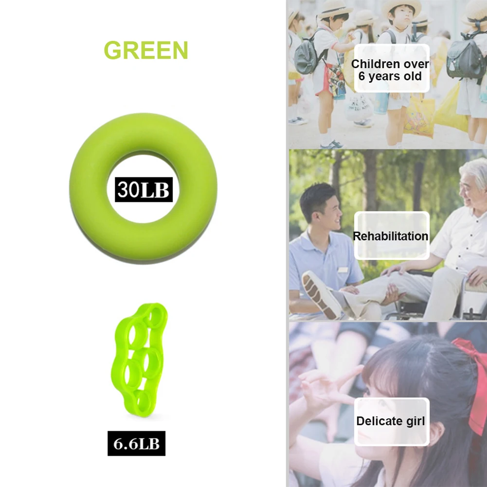 

Exercise Sports Trainer Fitness Wrist Gym Extensor Equipment Finger Stretcher Set Hand Grip Silicone Rehabilitation For Forearm