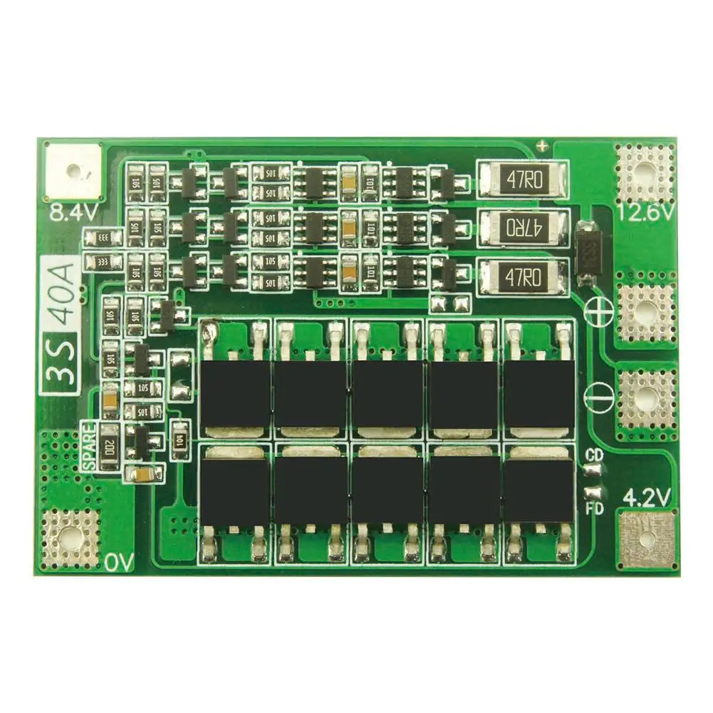

3S 40A литий-ионная литиевая батарея зарядное устройство модуль PCB плата защиты BMS подходит для 18650 26650 литиевых батарей