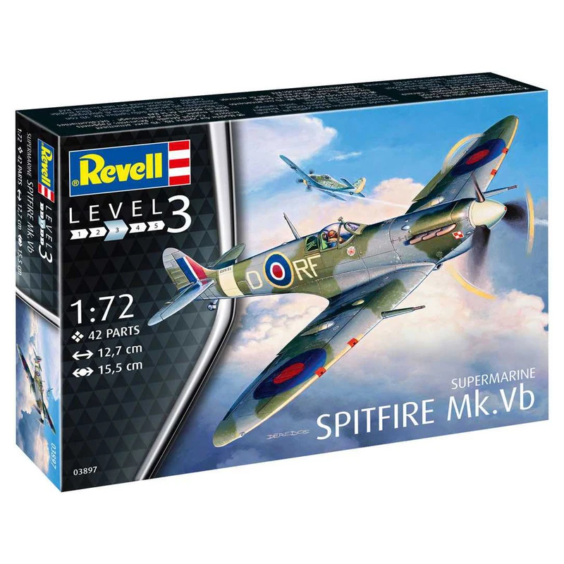

Revell plastic assembly model 1/72 British Spitfire Mk.Vb fighter adult collection DIY assembly kit 03897
