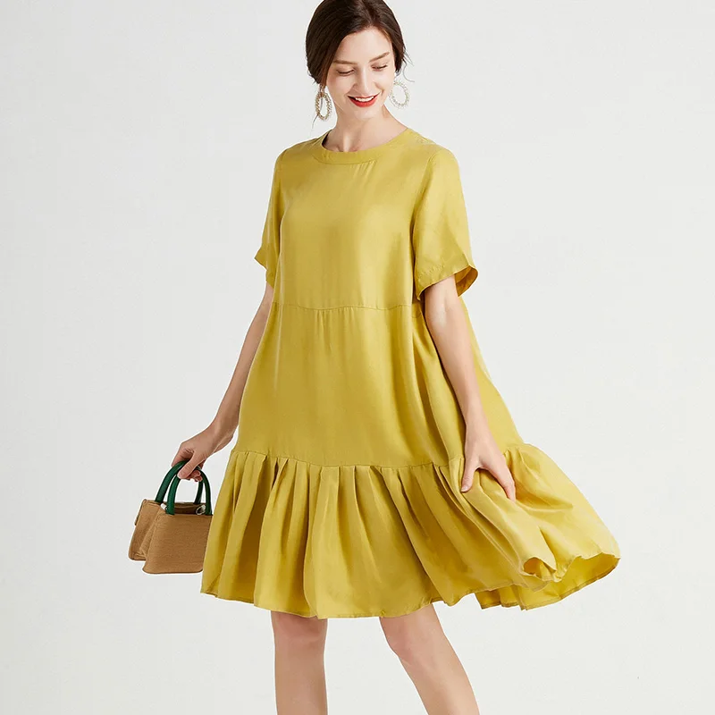 Vestido holgado informal de manga corta para mujer, ropa para fiesta bohemia, trabajo, playa, 4XL, verano, 2021