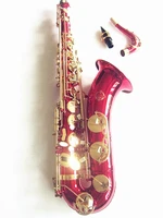 new tenor saxophone b flat music woodwide instrument super rose red brass gold sax gift professional with case