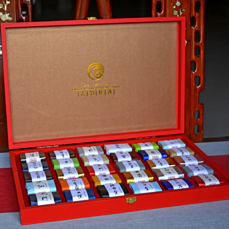 Caja de regalo de t&eacute; WuYi Rock cl&aacute;sica tradicional hecha a mano, famoso disco de abeto, Aroma &uacute;nico, bolsa de t&eacute; de 250g de comida org&aacute;nica para la salud, 30 unidades-1