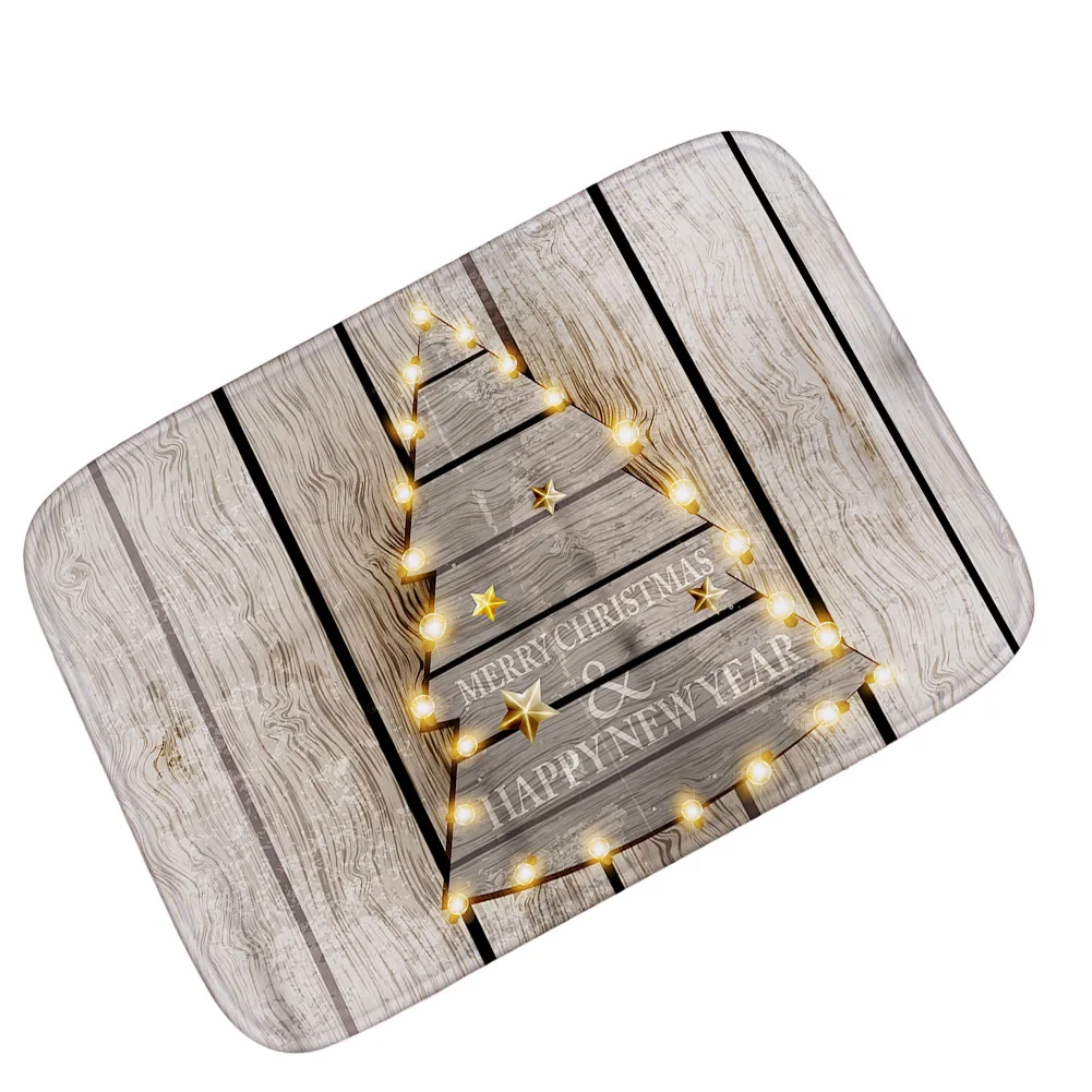 С изображением двери оформленной в рождественском стиле коврик абсорбент