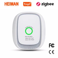 heiman zigbee tuya combustible gas sensor natural gas leakage lpg leak detector fire security alarm system safety smart home