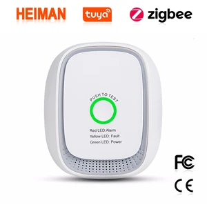 heiman zigbee tuya combustible gas sensor natural gas leakage lpg leak detector fire security alarm system safety smart home free global shipping