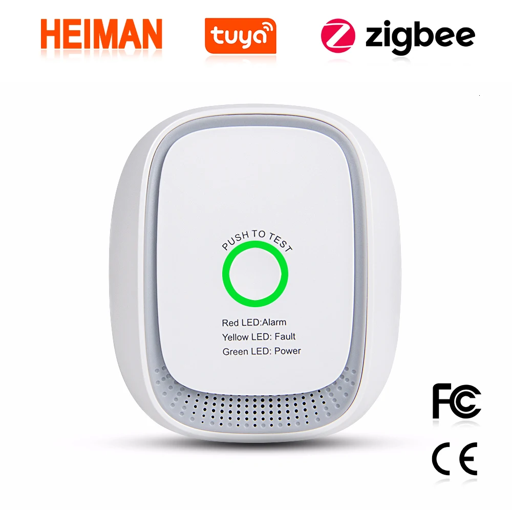 Датчик утечки горючего газа HEIMAN Zigbee Tuya датчик природного детектор сжиженного