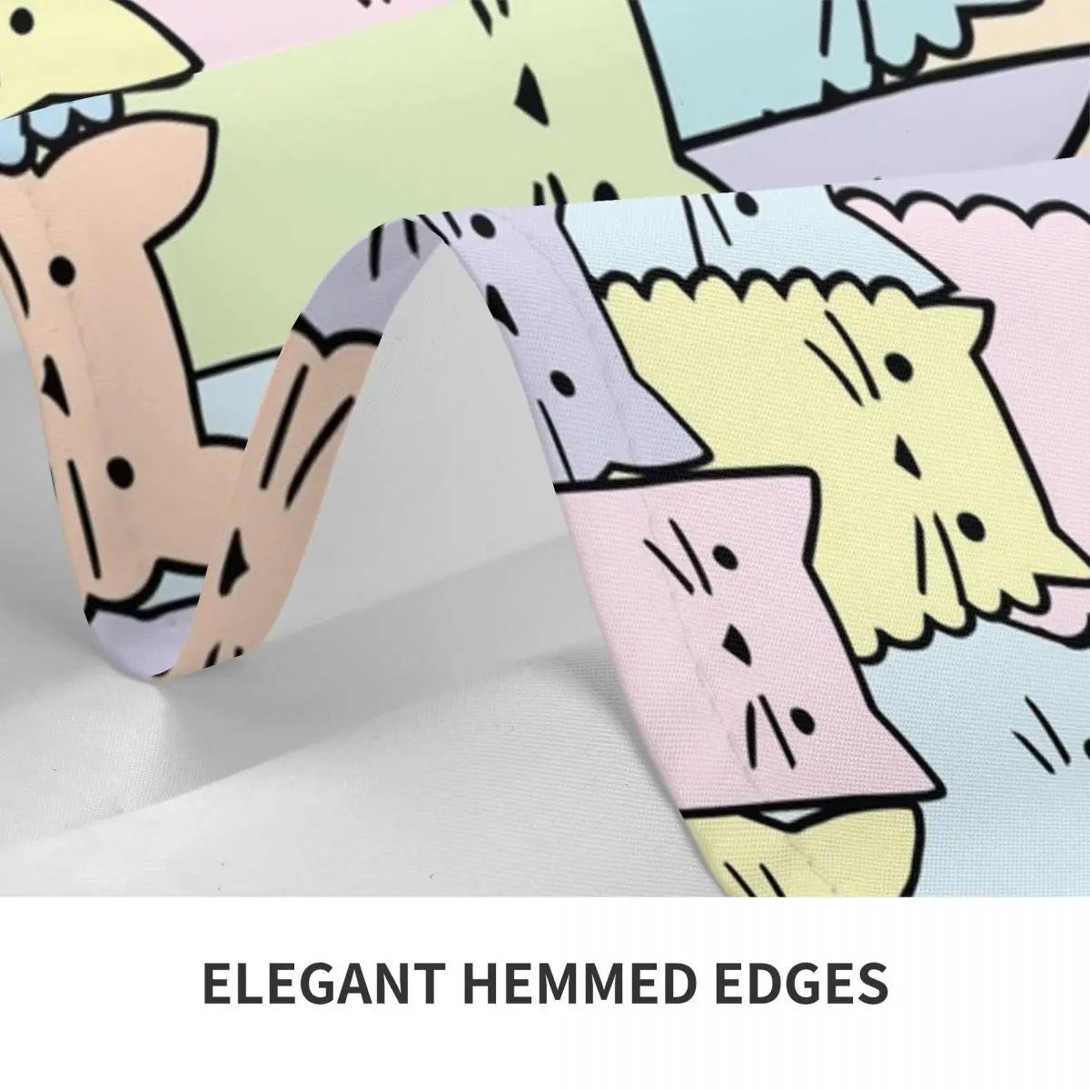 Бесшумная скатерть с рисунком кошек водонепроницаемая домашнее украшение