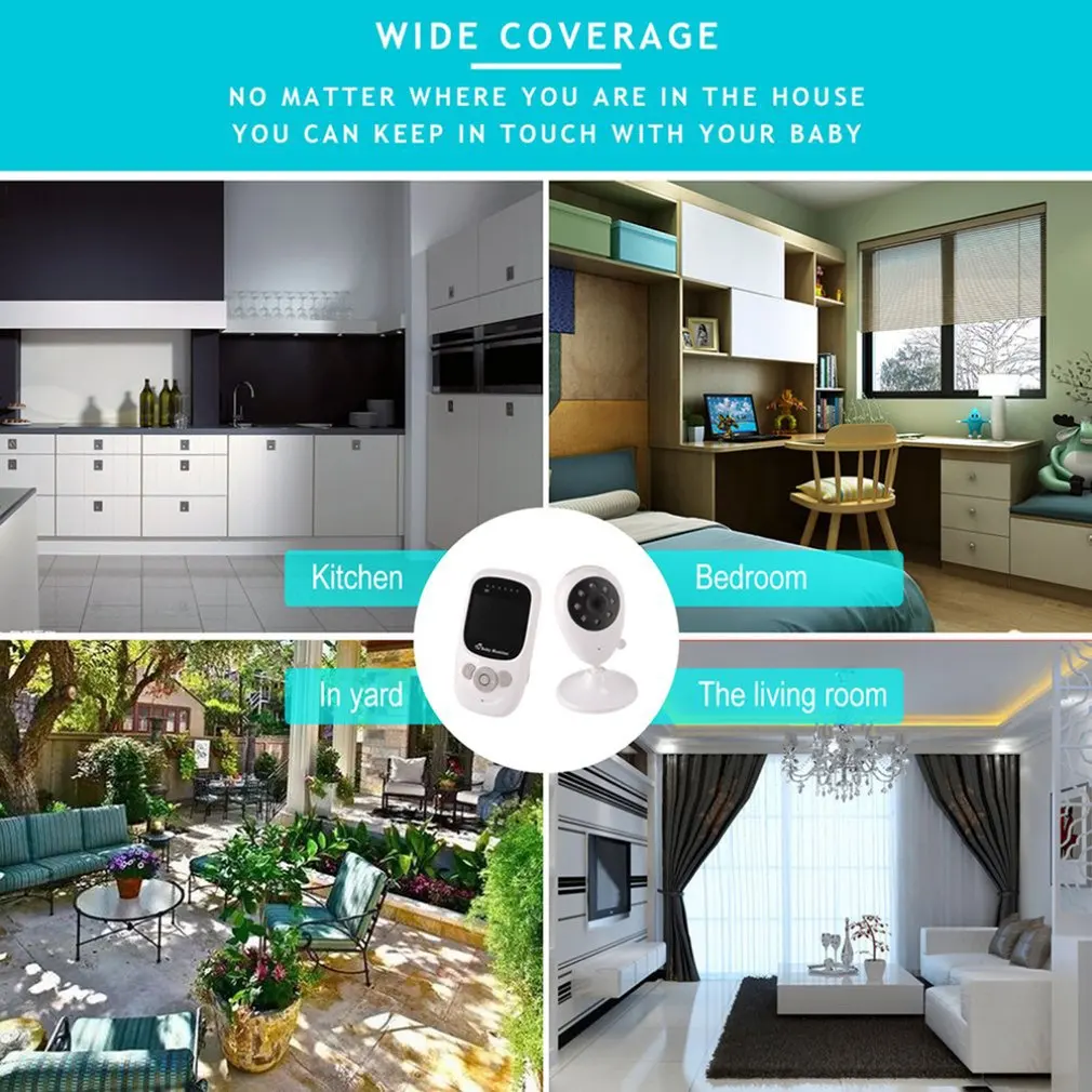 

Digital Wireless Surveillance Camera Baby monitor Night Vision Temperature Sensor Two-way Conversation Function Camera