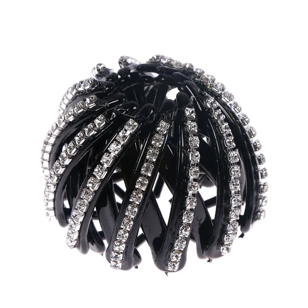 Заколки для волос с жемчужинами и стразами женские разноцветные зажимы пучка