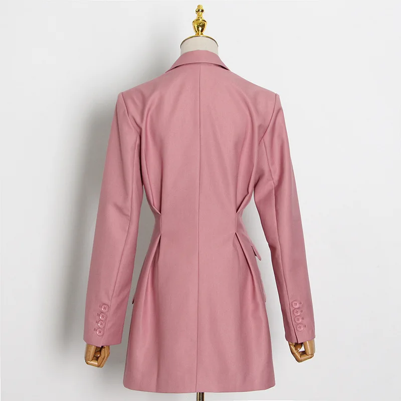 

Women Dress 2021 New Suit Jacket Female V-neck Waist Short Dress