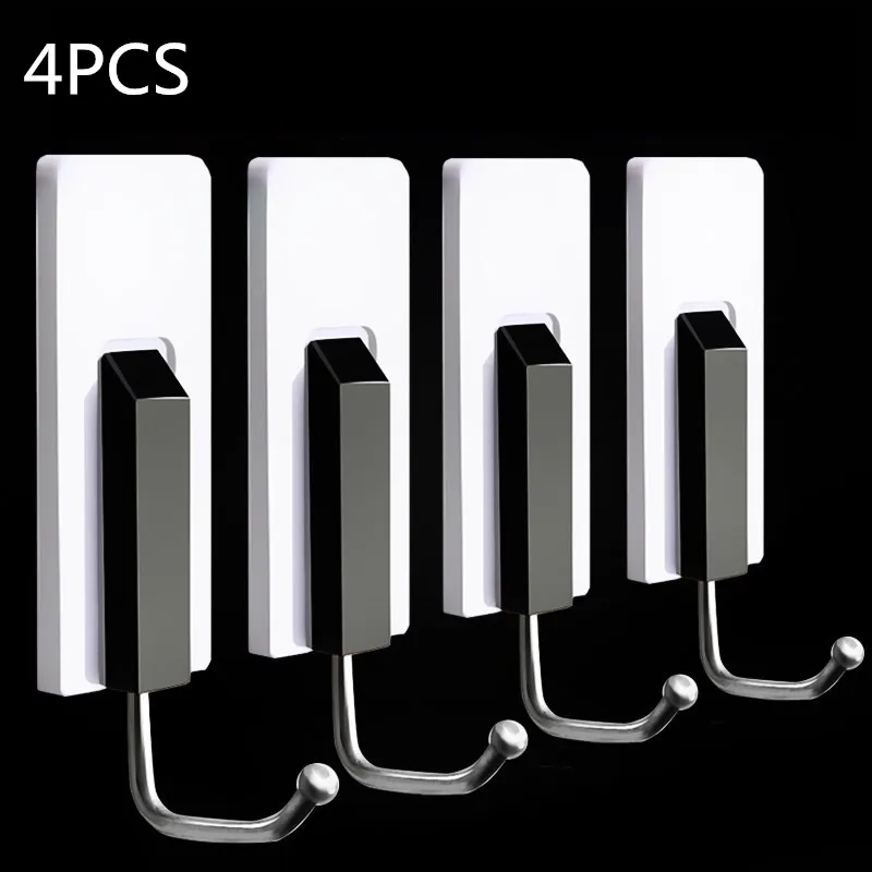 

4/8ps Creative Piano Shaped Hooks Quality Metal Wall-Hanging Music Key Clothing Decoration Hanger Kitchen Cabinet Finishing Hook