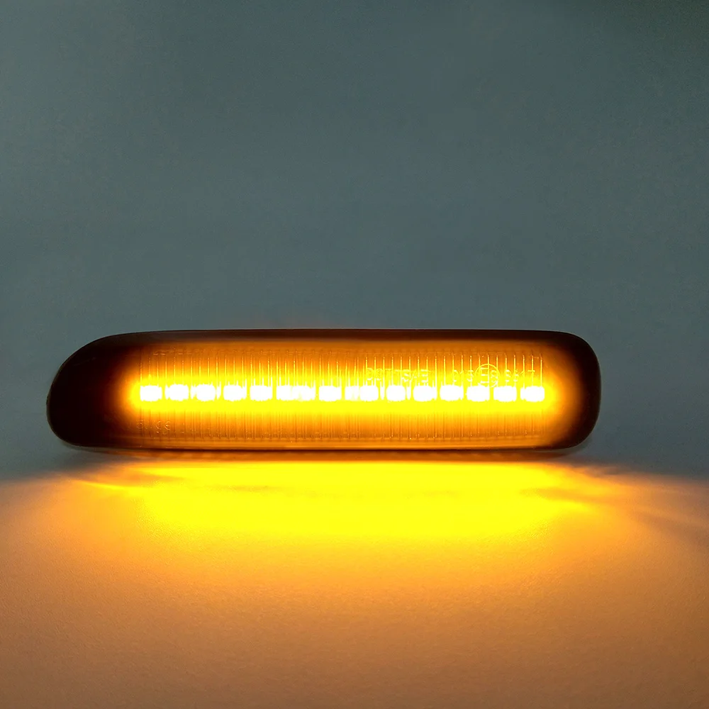 2 шт. желтый Динамический светодиодный габаритный светильник авто боковое крыло