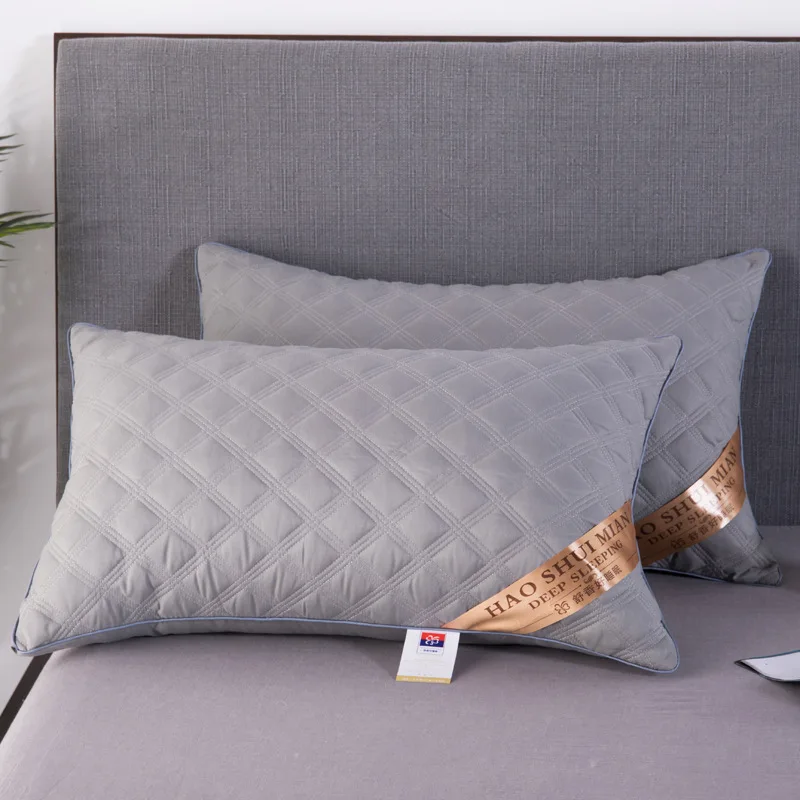 Новинка 2021 модная Белая Подушка из мягкой ткани с перьями эластичная для сна