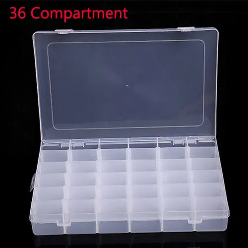 36 Compartment 10/15/24/36 отсек для слотов для хранения коробка ювелирных изделий серьги бусины лекарственные средства таблетки хранения мини Товары Organizator Коробка Чехол контейнер - Цвет: 36 Compartment
