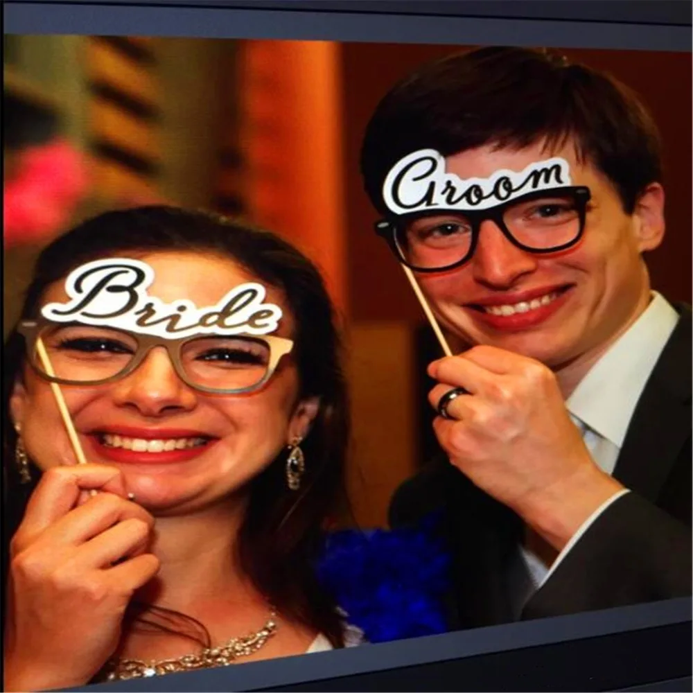 Photo booth Свадебные Декорации для студийной Фотокабины Baby Shower бутафория для свадебной фотосессии на Photo Booth Mr Mrs молодожены вечерние DIYPhotobooth
