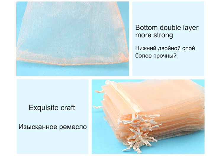 100 шт./лот 5*7 см, 7*9 см, 9x12 см Сумка из органзы Рождественский свадебный подарочный пакет конфеты упаковка для ювелирных изделий подарочные пакеты 23 Цвета