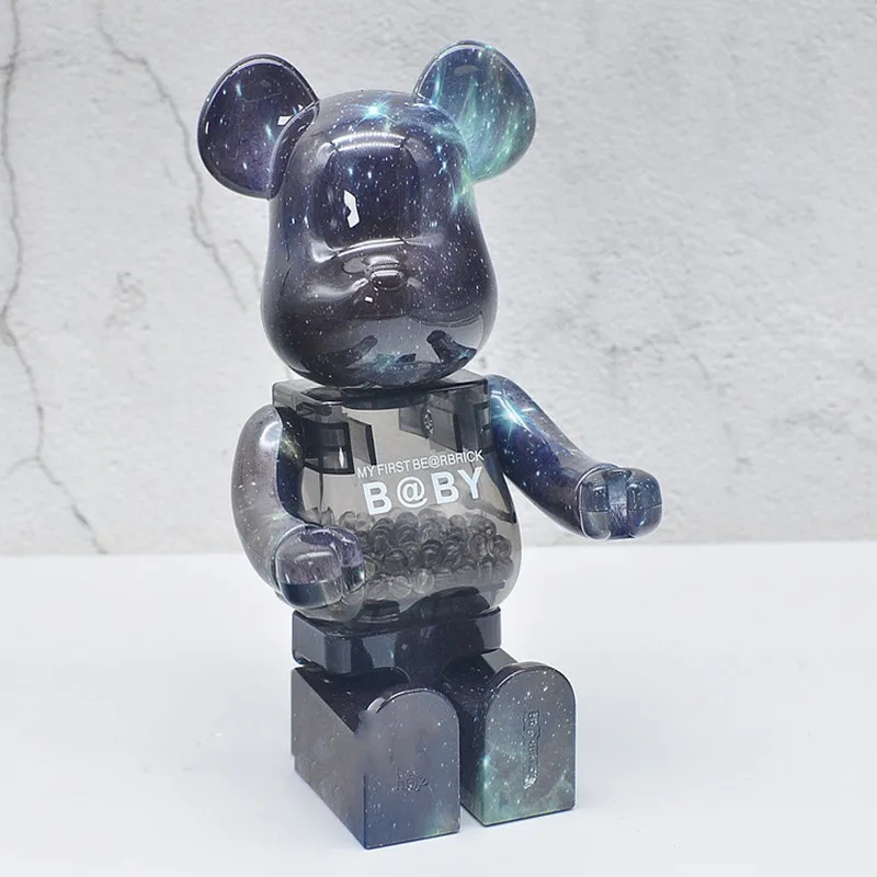 

28CM 11" Bearbrick 400% Gloomy Be@rbrick BRIAN Starry Sky Popobe BB Joint Loud Halloween Gift PVC Action Figure Toy BOX anime