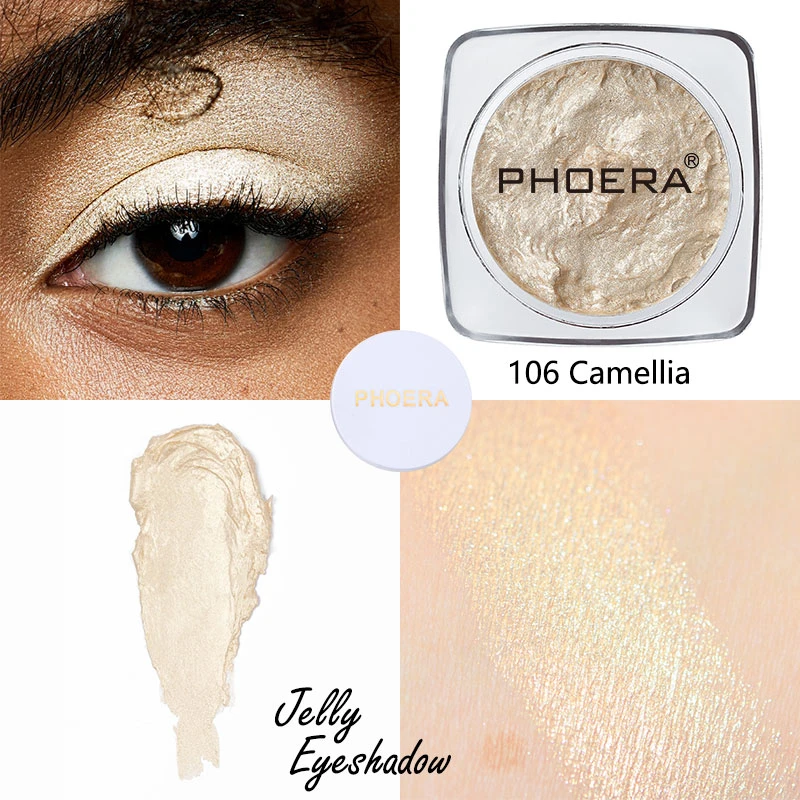 106-Camellia 12 цветов монохромный перламутровый желе тени для век Крем Макияж Тени для век Палитра блестящая металлическая паста для вечерние фестиваль TSLM2 - Цвет: 106-Camellia