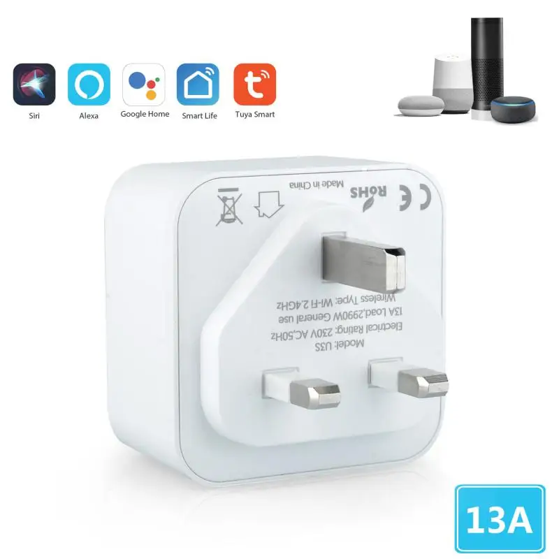 4 шт. Smart Home приложение Управление штепсельная вилка британского стандарта умная