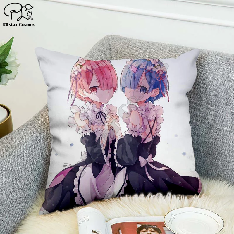 Сексуальные декоративные наволочки из полиэстера с 3D принтом Рем Квадратные