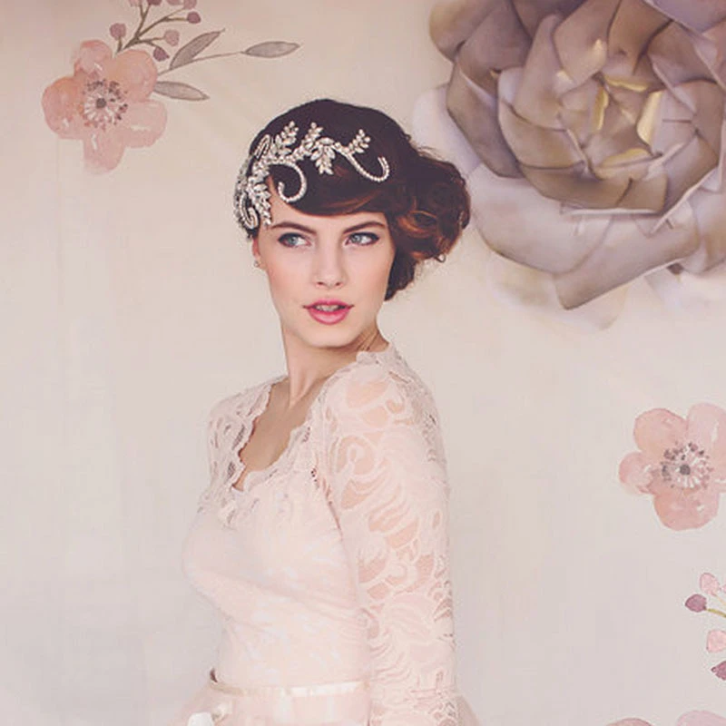 Женская тиара ручной работы свадебный аксессуар для волос с прозрачными