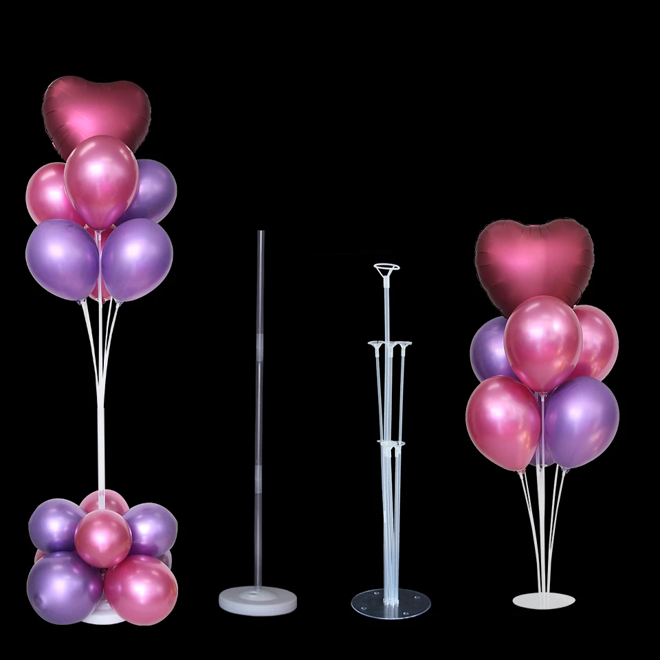 Подставка для воздушных шаров 7 тюбиков прозрачная пластиковая подставка